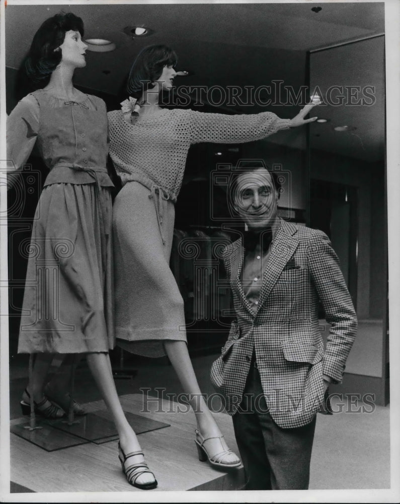 1977 Press Photo Camisole and fishnet spring collection by Herbert Kasper - Historic Images