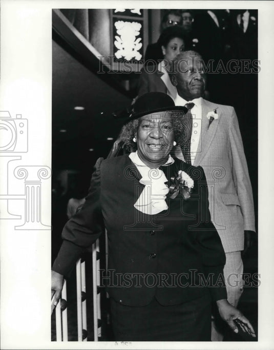 1985 Press Photo Urban League Family of the year, Ruby and Jake Jones - Historic Images