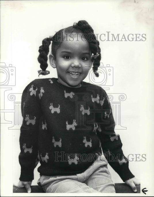 1985 Press Photo Nancy Jones Poster Child for Better speech and Hearing - Historic Images