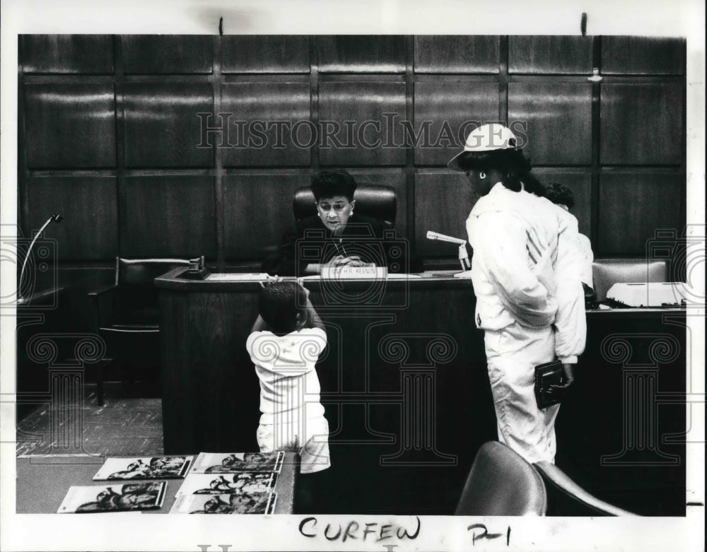 1987 Press Photo East Cleveland Judge Una HR Keenon - Historic Images