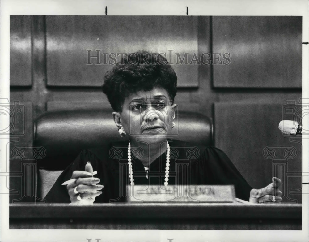 1987 Press Photo Judge Una HR Keenon of E. Cleveland - Historic Images