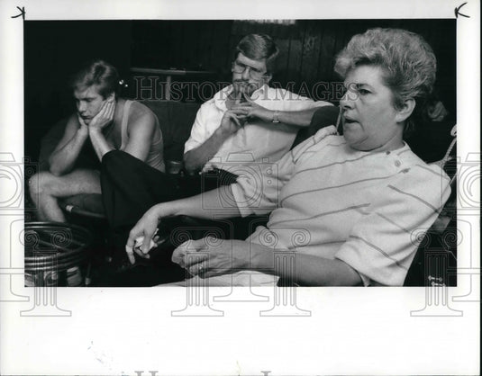 1986 Press Photo Donna, Fred & Jerom Lukachinsky Talk of Murdered Brother & Son - Historic Images