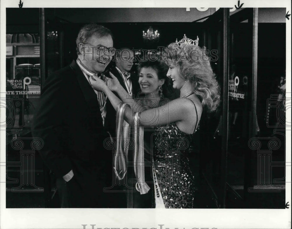1985 Press Photo John Lewis, Joseph Sullivan, Diann Scaravilli & Terrie Finnerty - Historic Images