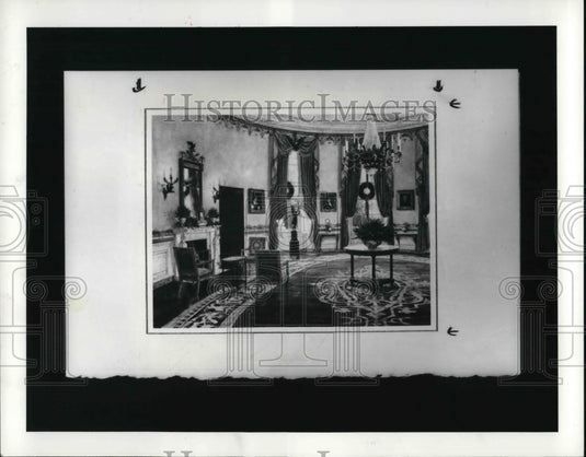 1985 Press Photo White House holiday Christmas card - Historic Images