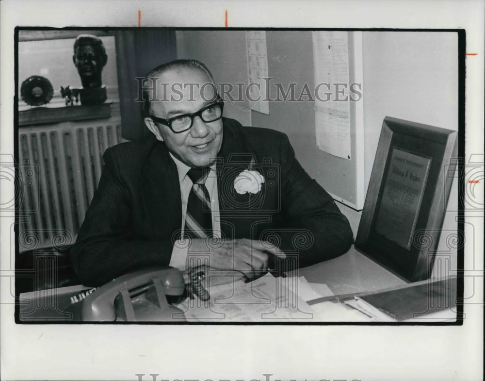 1977 Press Photo William J Kubes of Cleveland Board of Election - Historic Images