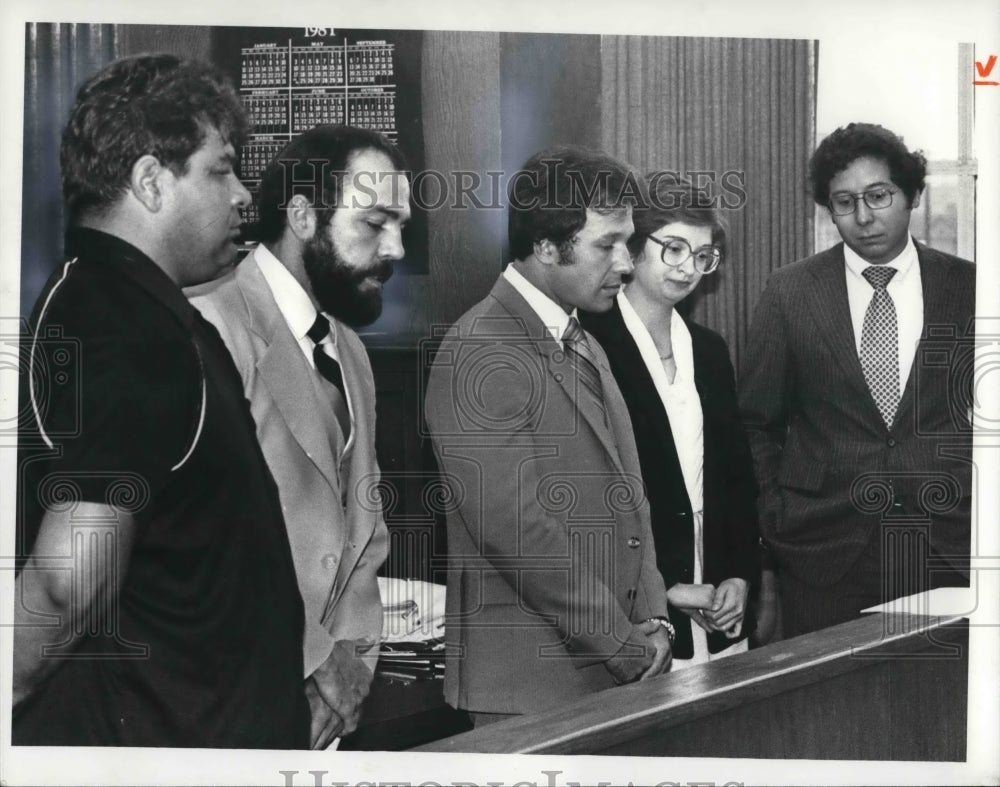 1981 Press Photo Scalmato, Robert Hurt, Betty Grdina, Gary Kucinich & Schulman - Historic Images