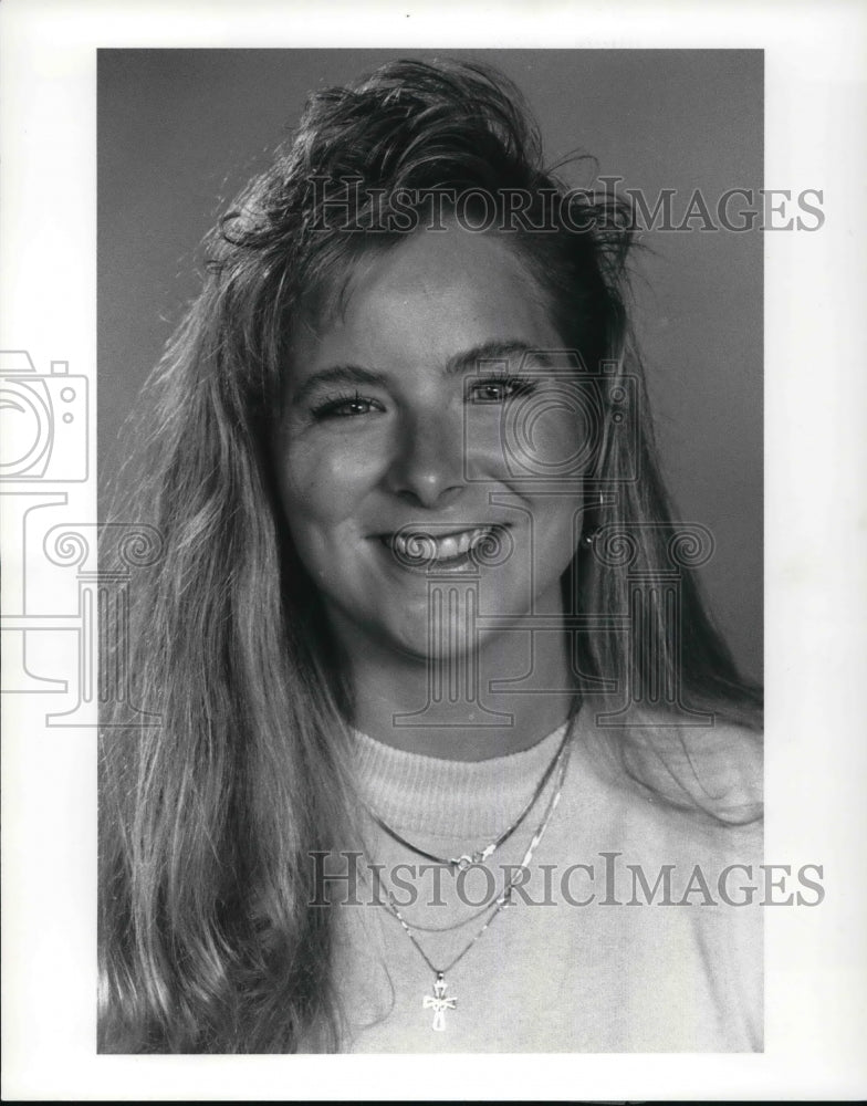 1989 Press Photo Eileen Lentz, Senior student of Ohio State major in Finance - Historic Images