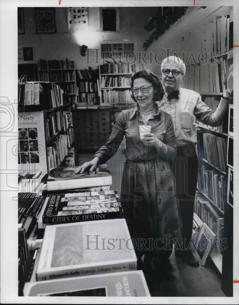 1977, Robert M. Levine and wife Anne, Public Book Mart - Historic Images