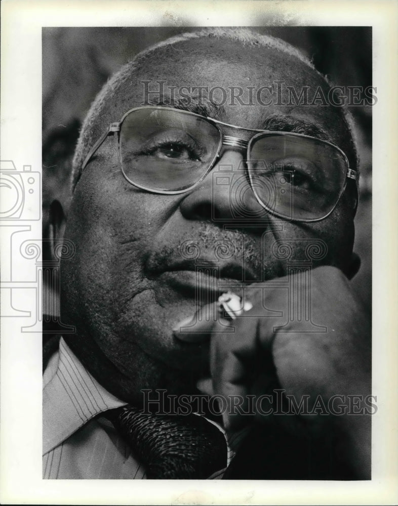 1979 Press Photo Martin Luther King Sr. Deep in Thought - Historic Images
