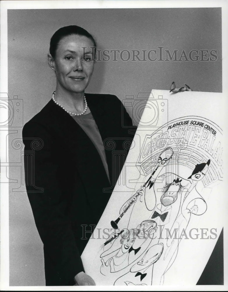 1985 Press Photo Head of Playhouse Square Volunteers Linda King - Historic Images