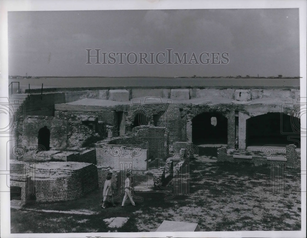 1960 Press Photo The Fort Sumter Ruins - cva27548- Historic Images