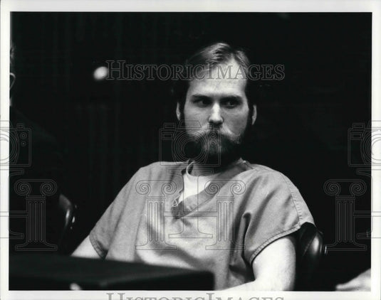 1986 Press Photo Jeffrey Lawrence for a murder sentence - Historic Images