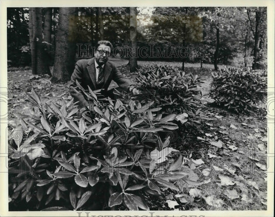 1979 Press Photo Dr David Leach, geneticist & botanist from Madison - Historic Images