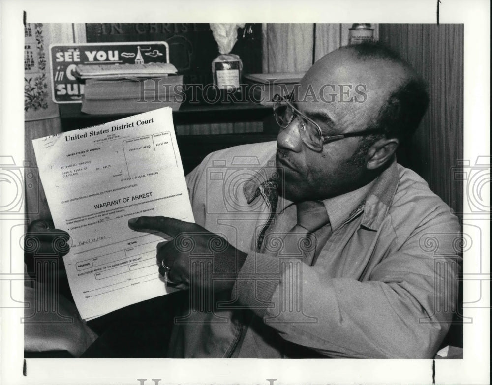 1987 Press Photo reverend Karious Mc Daniel, United Missionary Baptist Pastor - Historic Images