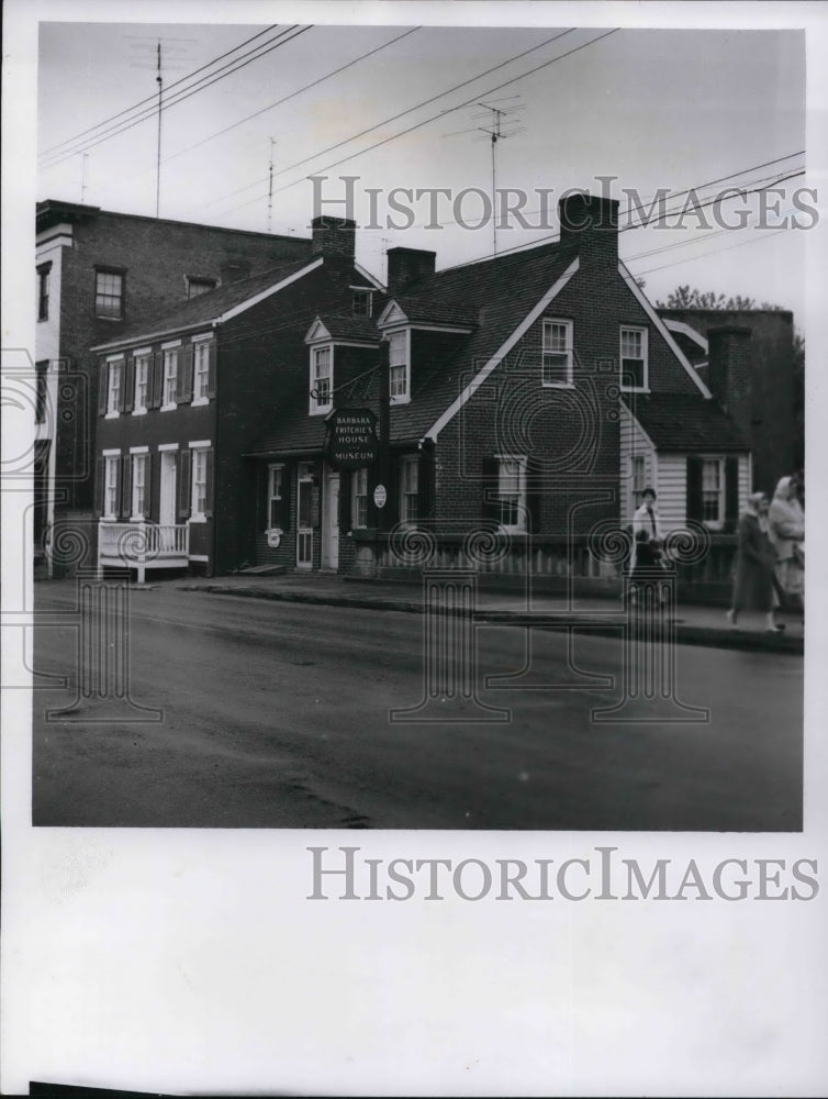 1960 Press Photo Barbara Fritchie house in Frederick, Md. - Historic Images