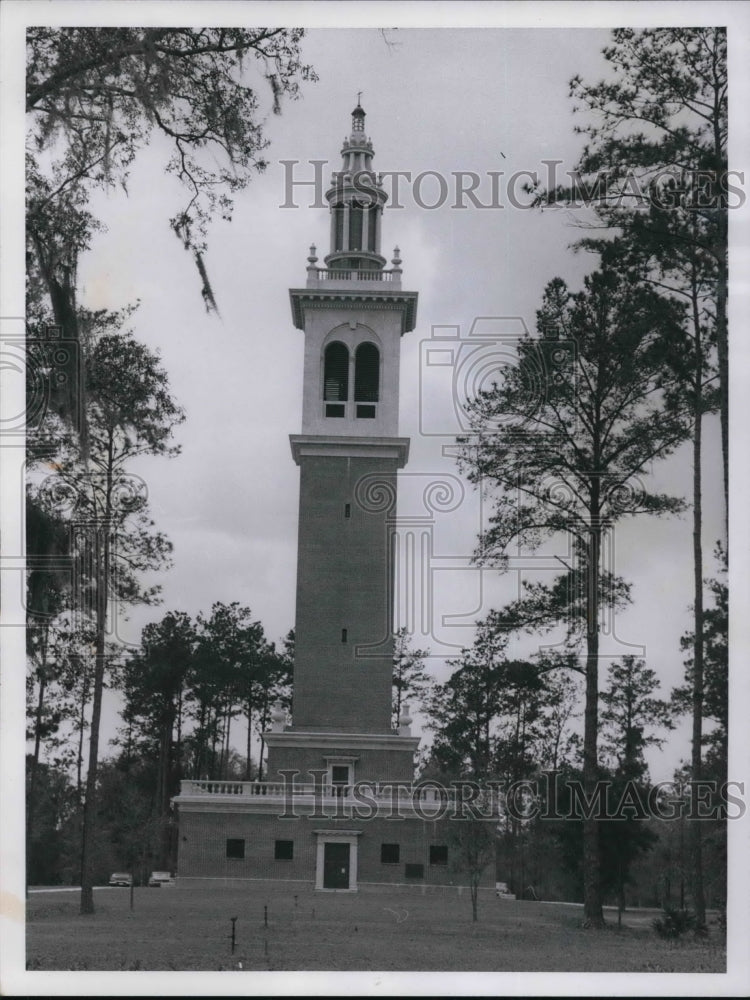 1960 Press Photo Carillon Tower in Stephen Foster Memorial, Suwanee River Park - Historic Images