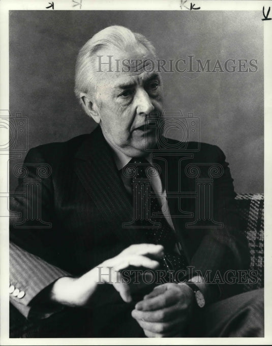 1984 Press Photo Former Senator Eugene McCarthy visits CSU - cva28650 - Historic Images