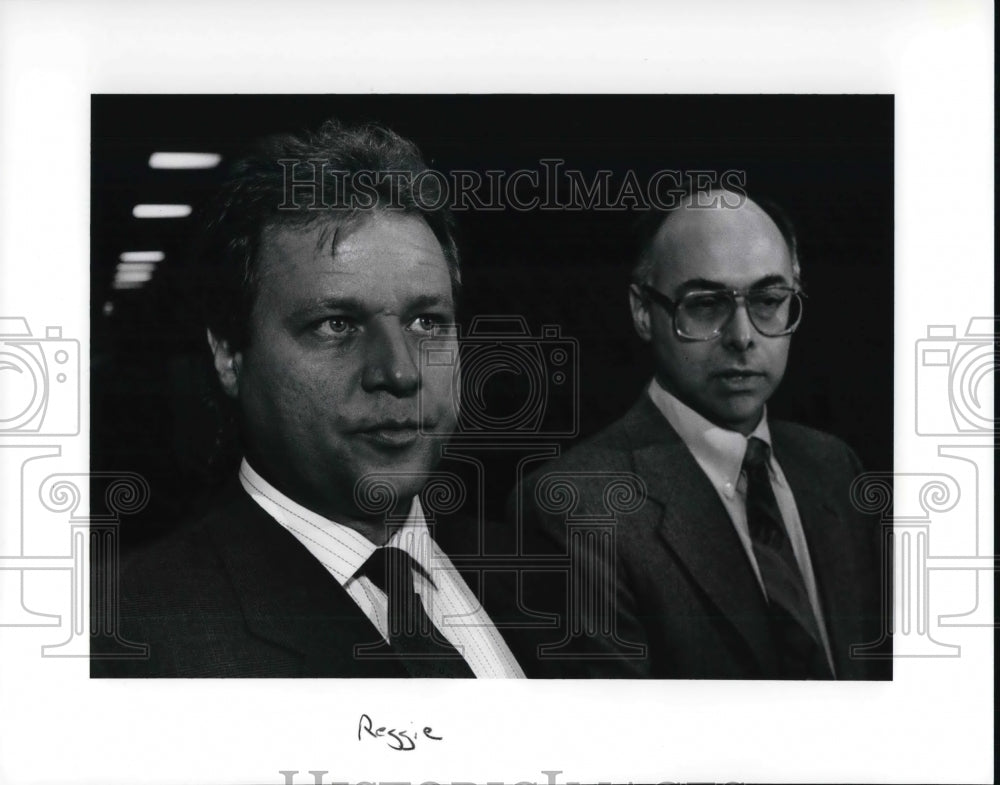 1991 Press Photo Assistant City Proescutors Paul Myles and Don Rolla - Historic Images