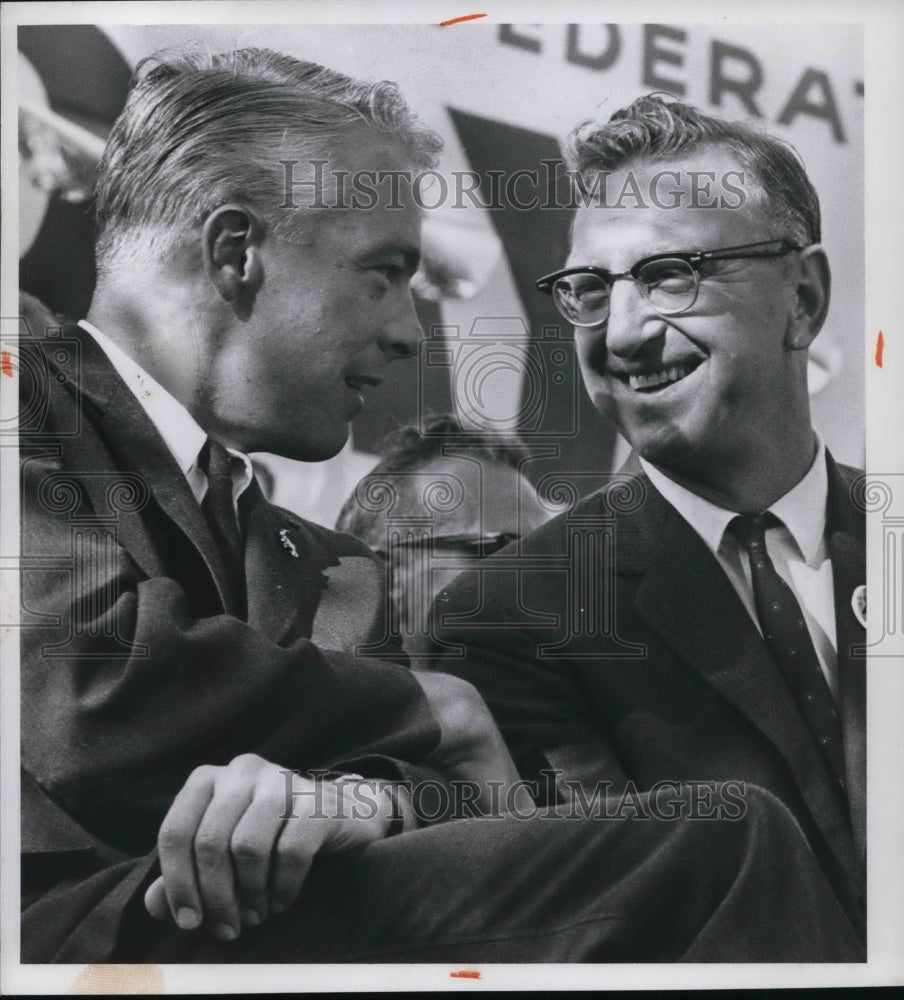 1966 Press Photo State Senator Frazier Reems with Mayor Ralph Locker - Historic Images