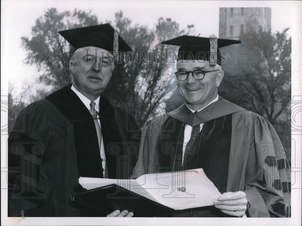 1960 Press Photo Dr. Raymond H. Norweb Dr. F. Edward Lund - Historic Images