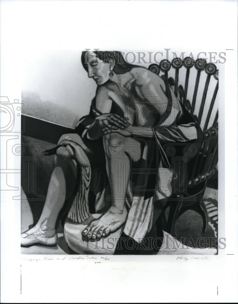 1994 Press Photo Painting by Philip Pearlstein - Historic Images