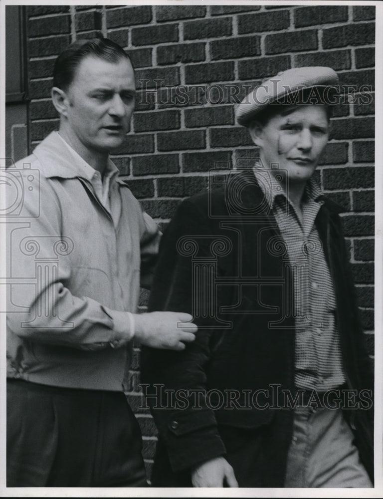 1954 Press Photo Strikers arrested ath Park Drop Forge Co. - Historic Images