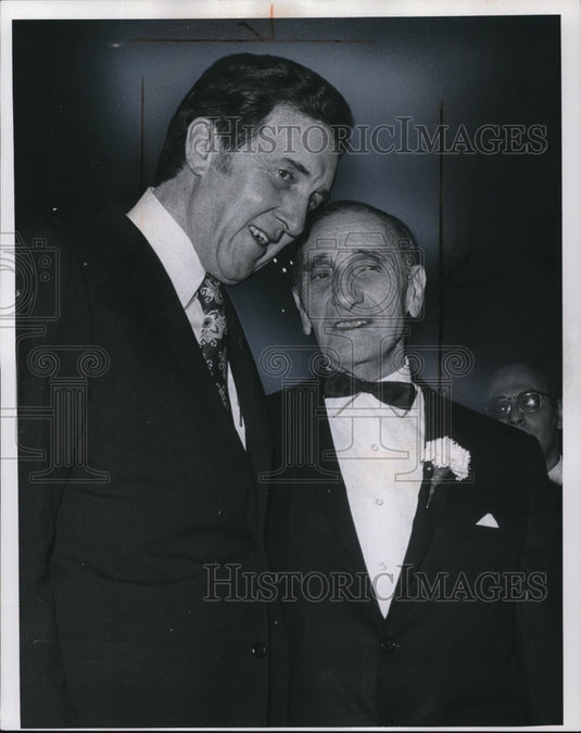 1971, Senator Ed Muskie and Leonard Ratner - Historic Images
