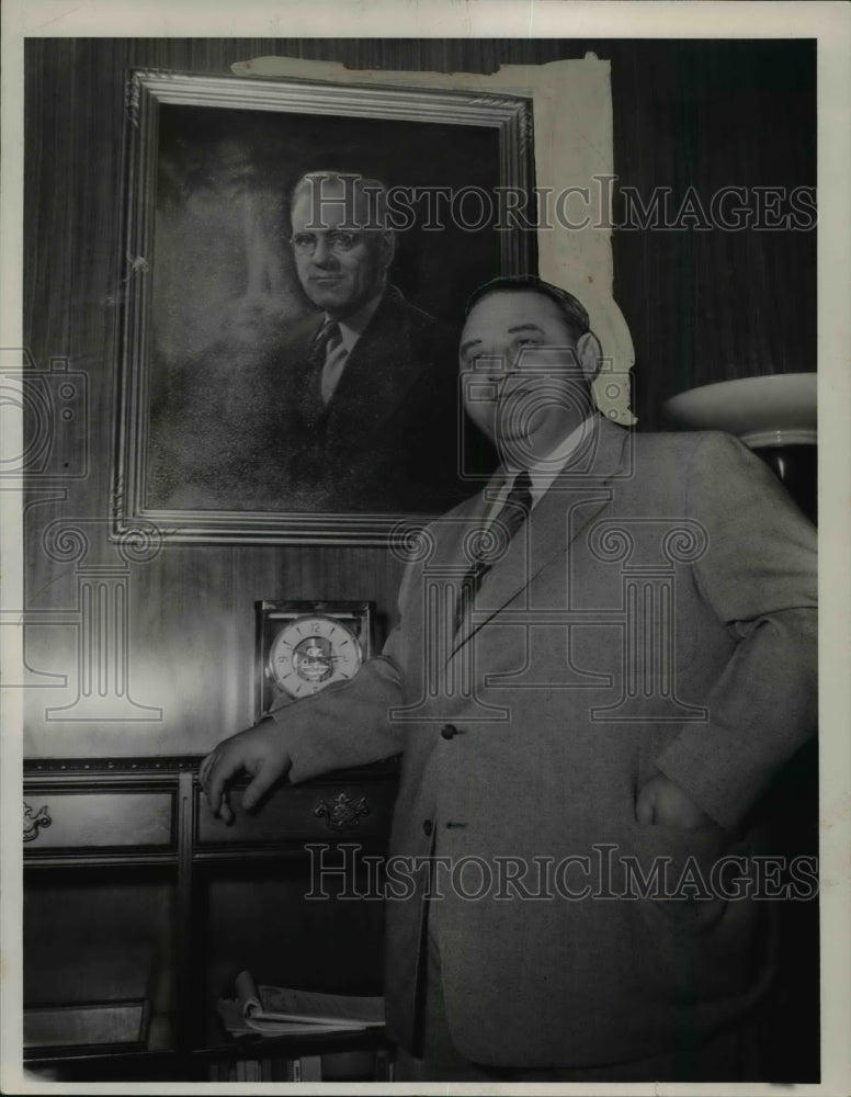 1953 Press Photo William Presser, president of the Teamsters District Council - Historic Images