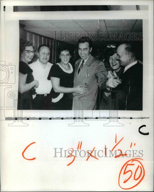 1971 Mayor Ralph Perk celebrates New Year's eve party with friends - Historic Images