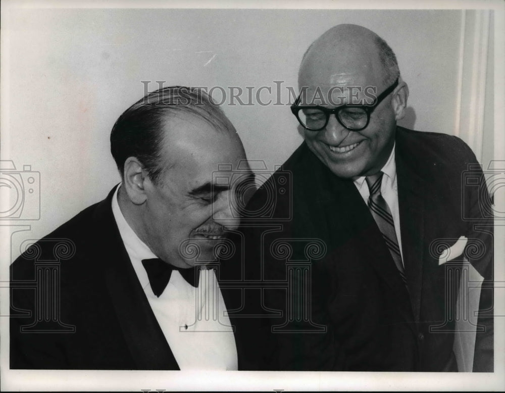 1966 Press Photo Judge Anthony J Celebrezze with Ambassador James Roosevelt - Historic Images