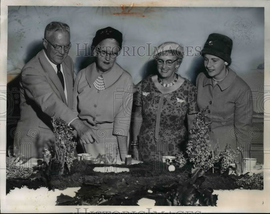 1960 Press Photo Philip Porter, Mrs. W. Howard, Mrs. Boessneck, Mrs. Netherton - Historic Images