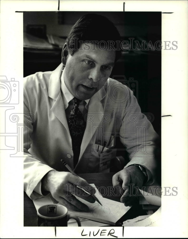 1990 Press Photo James A Schulak, MD at University Hospital - cva40126 - Historic Images