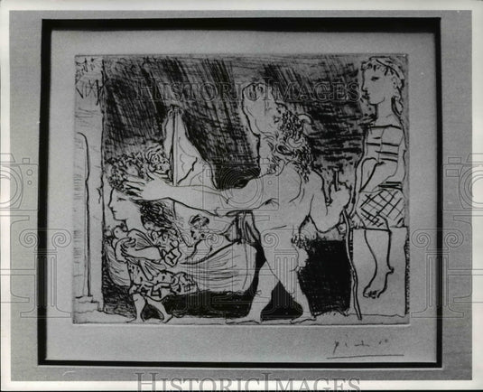 1980 Press Photo A Picasso print's at the Ross Widen Gallery - Historic Images