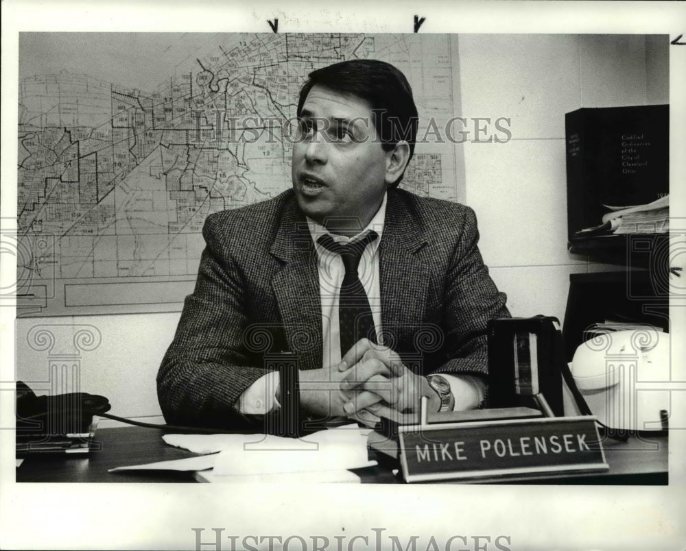 1989 Press Photo Mike Polensek, Ward II councilman - Historic Images