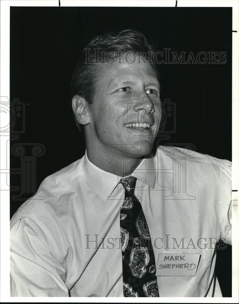 1991 Press Photo Marketing Manager, Mark Shepherd of the Invacare Corporation-Historic Images
