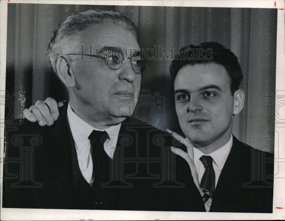 1963 Press Photo Rabbi Abba Silver and Rabbi Daniel Silver his son- Historic Images