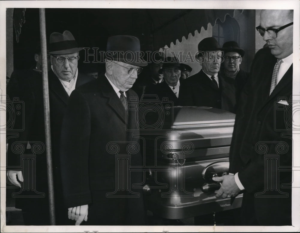 1963 The coffin of Rabbi Abba Silver - Historic Images