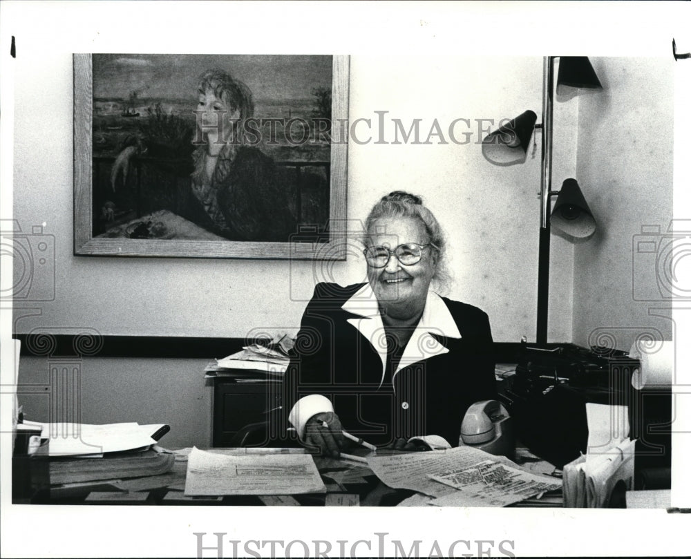 1987 Press Photo Lillian L Robinson, lawyer for 50 yrs &amp; former Painesville Coun - Historic Images