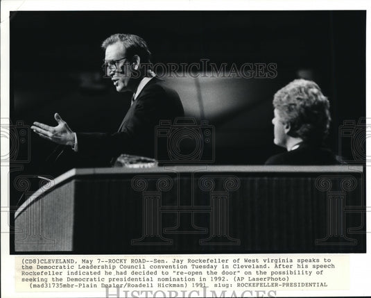 1991 Press Photo Sen Jay Rockefeller - cva42059-Historic Images