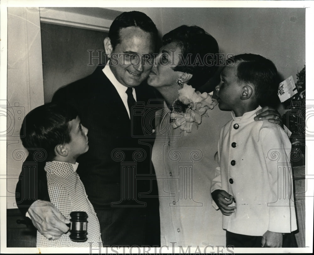 1969 Judge Robert L Steele and Family after sworn in as Judge - Historic Images