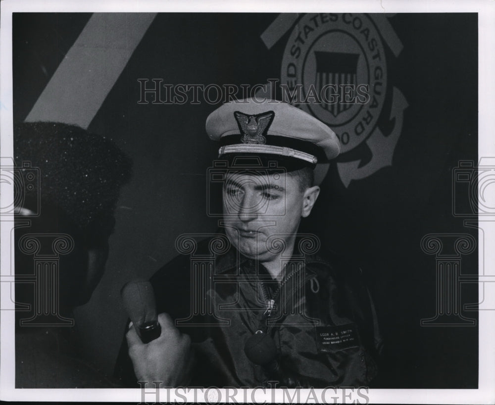 1970 Lt. Cmdr. A. B. Smith of Coast Guard Cutter Bramble on accident - Historic Images