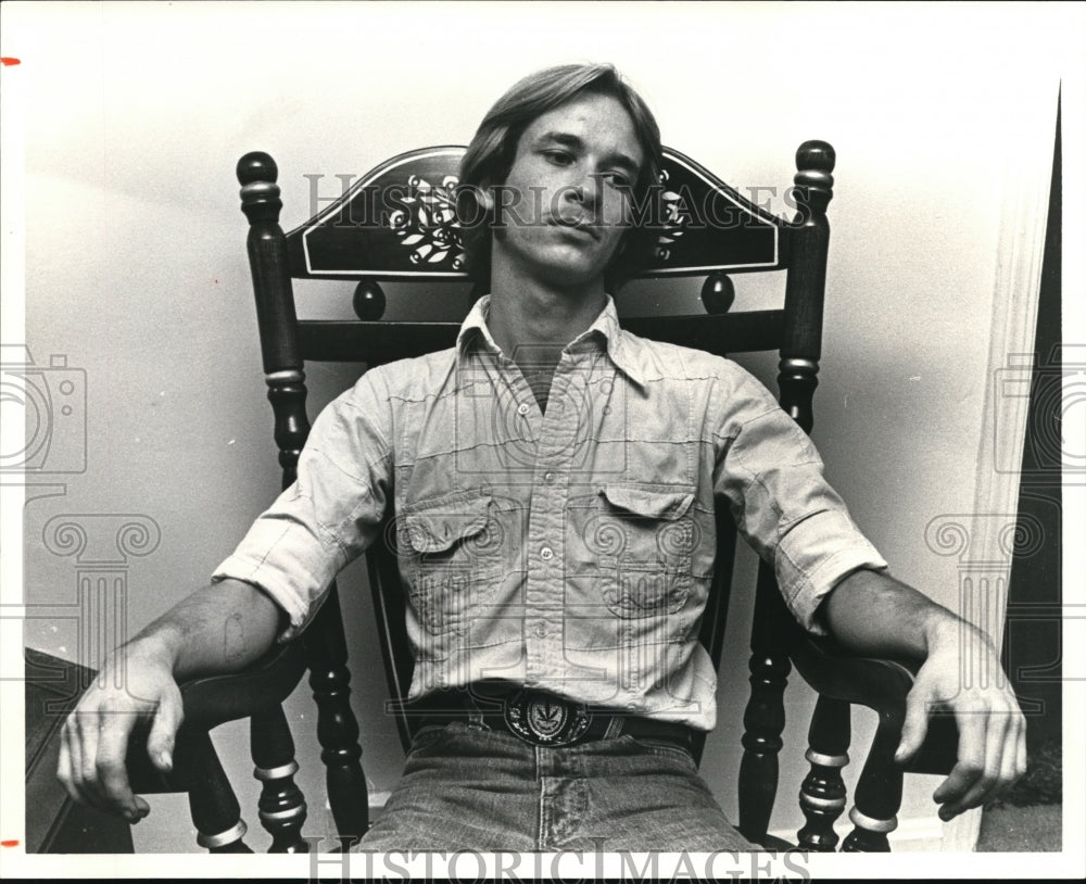 1980 Press Photo Larry Sweet, fire victim - Historic Images