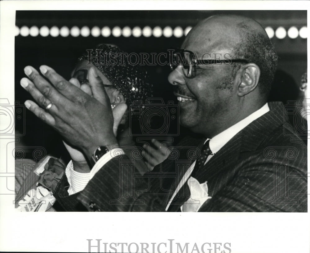 1984 Press Photo Democrat Congressman Louis Stokes - Historic Images