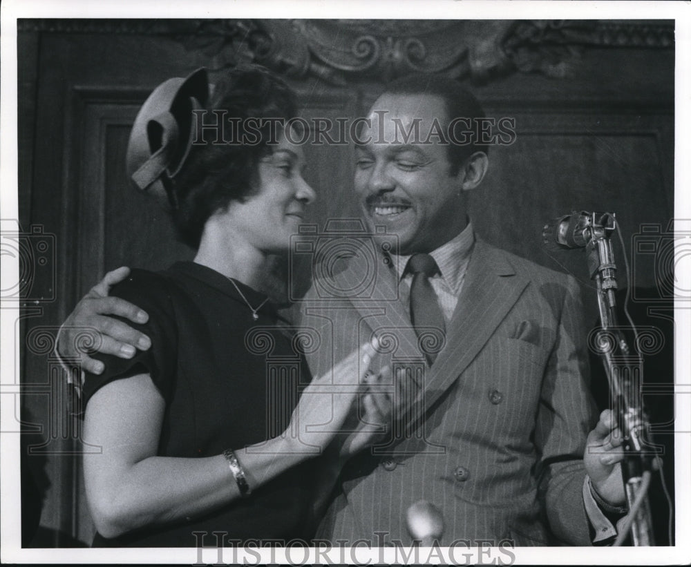 1969 Mayor and Mrs. Carl B Stokes of Clevelabnd during Inauguration - Historic Images