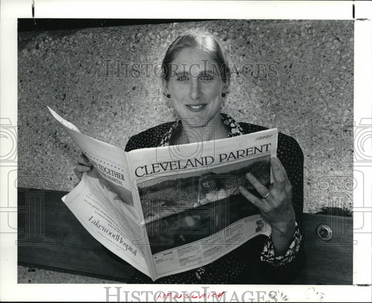 1991 Press Photo Jennifer Stoffel, editor of a new publication Cleveland Parent - Historic Images
