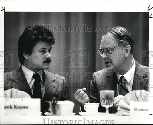 1986 Press Photo Leszk Kapsa and Romuld Spasowski - Historic Images