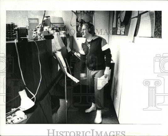 1984 Press Photo DJ Paul Tapie of WGAR - Historic Images