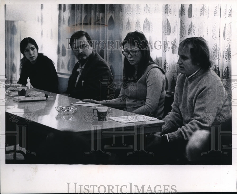 1971 Mrs. Beth Cagau, Dr. Joel Spring, Janet Stark, Allen Frager - Historic Images