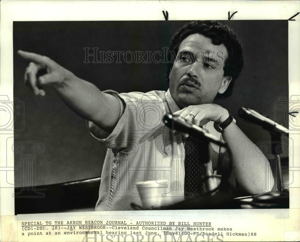 1988 Press Photo Councilman Jay Westbrook - Historic Images