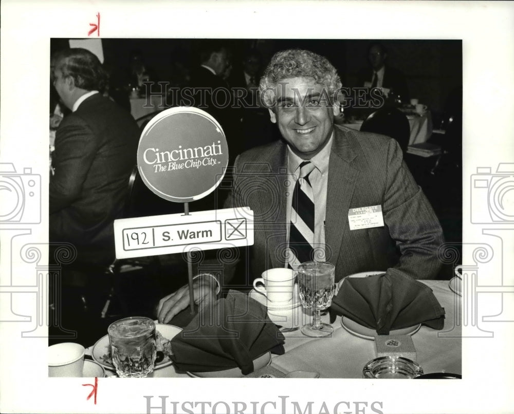 1985 Press Photo Skip Warm, Ohio candidate in White House Conference-Historic Images